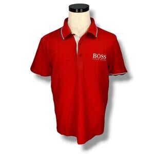 Hugo Boss Paddy Polo Shirt Men’s XL Red Performance Short Sleeve Modern Fit